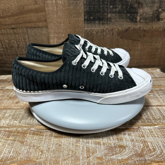 Converse Jack Purcell Low Corduroy Sneakers Men’s 6.5 Women’s 8 Black White - Picture 5 of 8